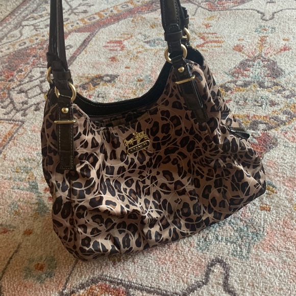 Leopard print Coach handbag - Picture 2 of 6